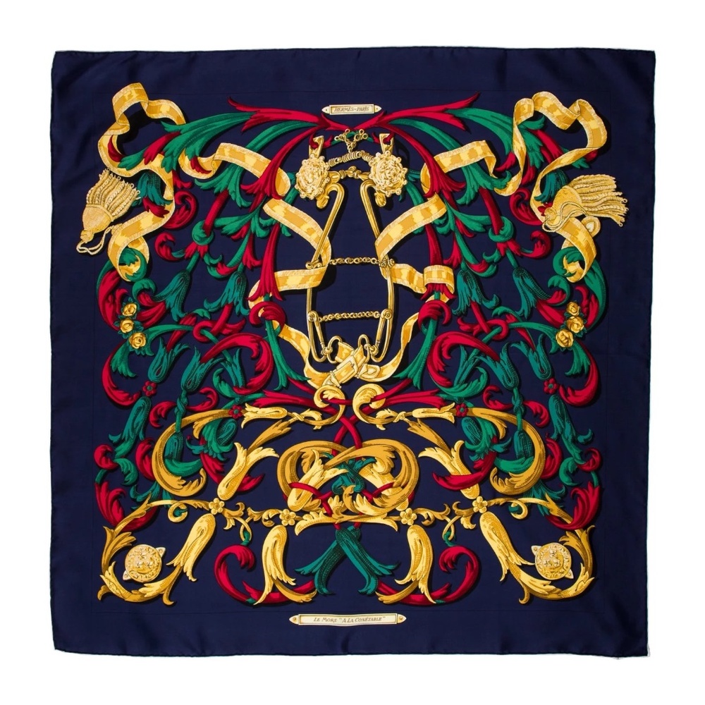 HERMES  Scarf LE MORS A LA CONETABLE 100% Silk